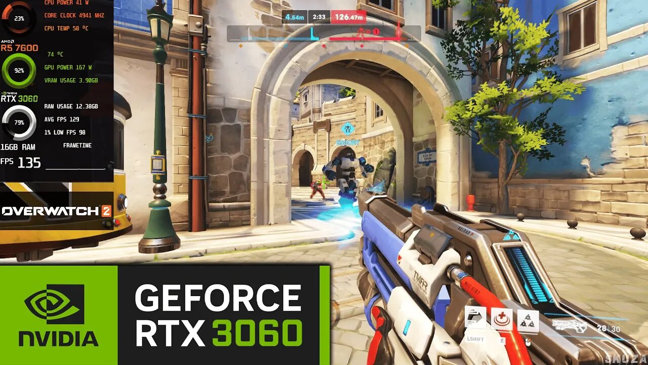 Overwatch 2 | RTX 3060 + R5 7600 | 1080p Low & Epic Settings