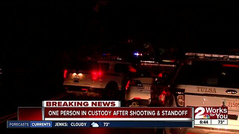 One person in custody after shooting and standoff in Tulsa