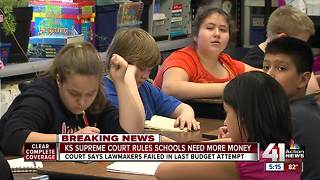 KS Supreme Court rules schools need more money