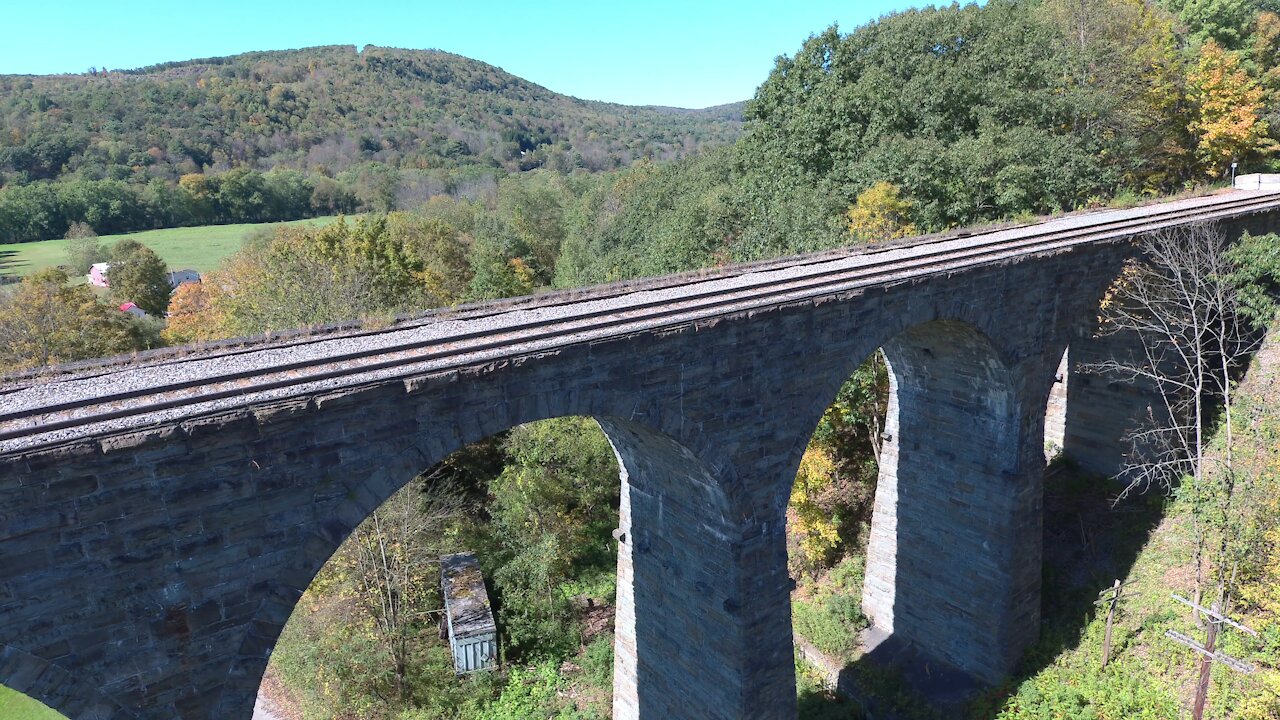 EVO 1 and the Starricca Pa Railroad Bridge in Wayne County Pennsylvania