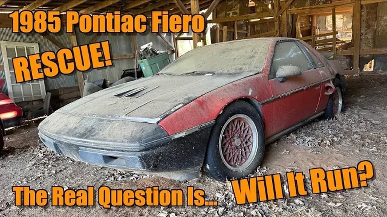 Rescuing a 1985 Pontiac Fiero! First Wash & Start Up After YEARS of Sitting!