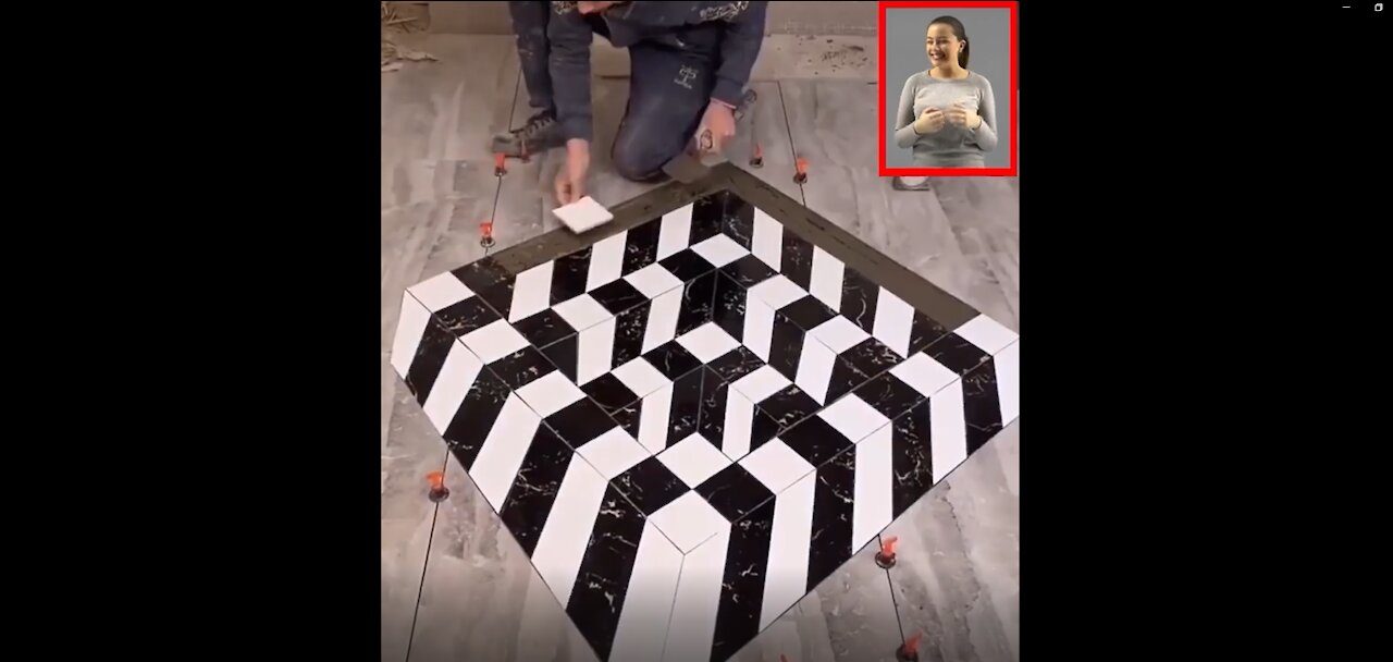 Young Man With Great 3D Tiling Skills 2022