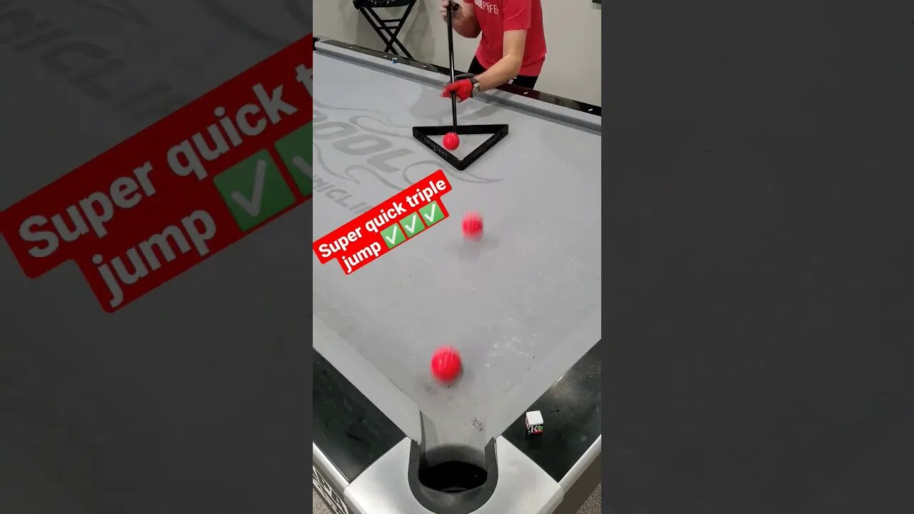 Super Quick Triple Jump! 🔴🔴🔴✅ #shorts #billiards