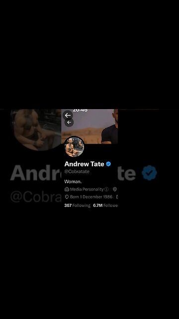 Andrew TATE recently changed his GENDER to a...WOMAN!