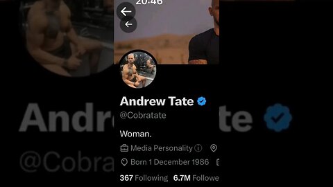 Andrew TATE recently changed his GENDER to a...WOMAN!