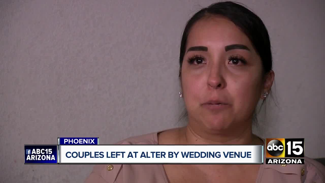 Valley couples left at the altar by wedding venue