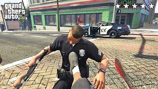 GTA 6 - Franklin’s FIRST PERSON FIVE STAR COP BATTLE (GTA V Funny Moments)