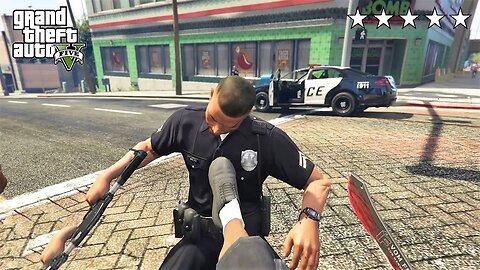 GTA 6 - Franklin’s FIRST PERSON FIVE STAR COP BATTLE (GTA V Funny Moments)