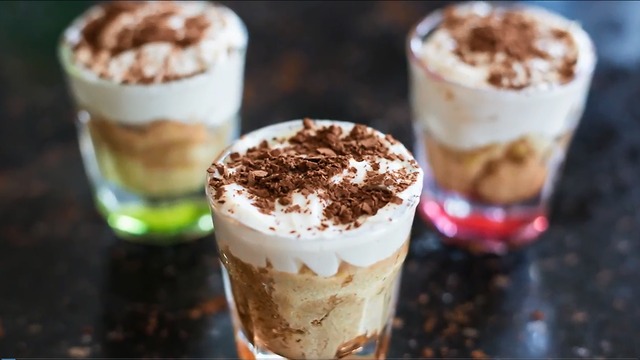 Non-alcoholic tiramisu shots