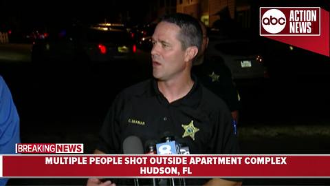 At least 4 shot, one dead in shooting outside Hudson apartment complex