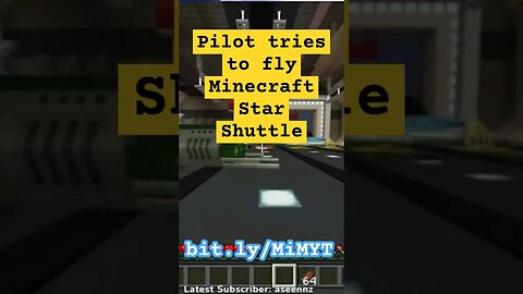 Pilot tries to fly a #Minecraft Space Ship! 🤣 #MiM #blackminecraft