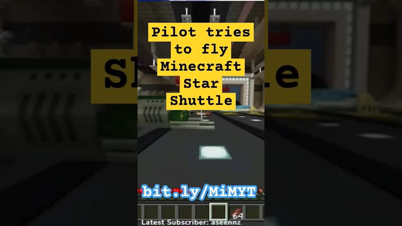 Pilot tries to fly a #Minecraft Space Ship! 🤣 #MiM #blackminecraft