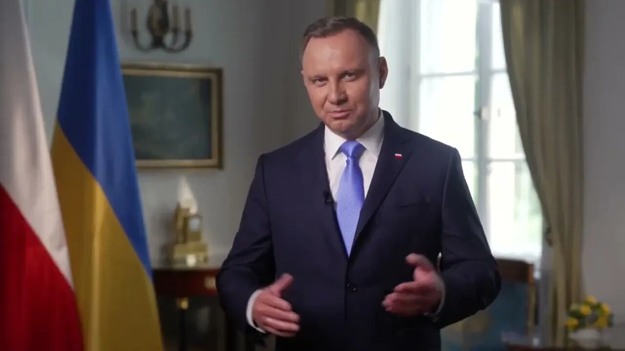 🇺🇦GraphicWar18+🔥Duda in Poland Congratulates Ukraine - We Stand - Glory to Ukraine #shorts