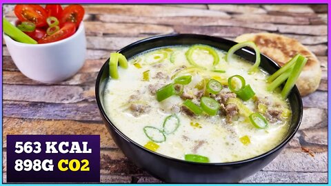 So genial Lecker ! Low Carb Suppe mit Lauch und Hackfleisch Rezept