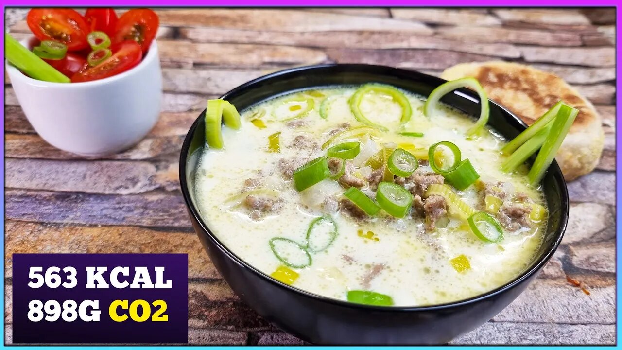 So genial Lecker ! Low Carb Suppe mit Lauch und Hackfleisch Rezept