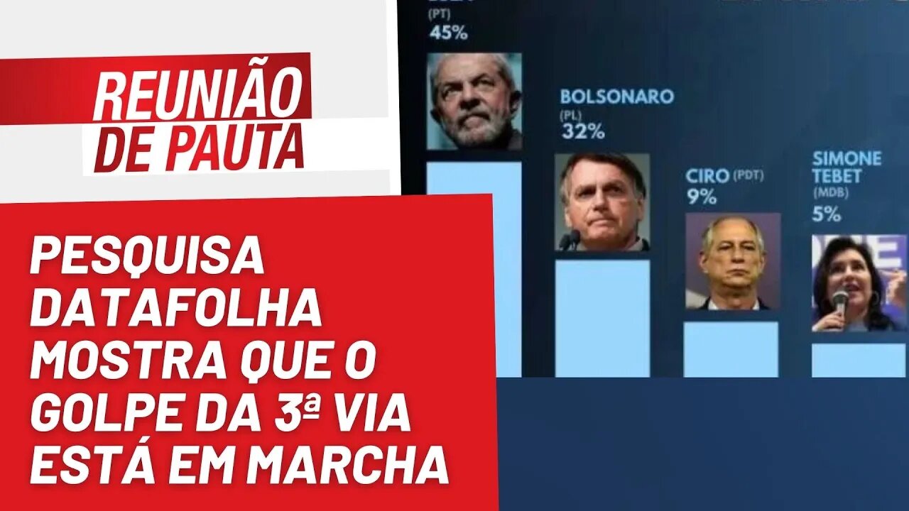 Pesquisa Datafolha mostra que o golpe da 3ª via está em marcha - Reunião de Pauta nº1.039 - 02/09/22