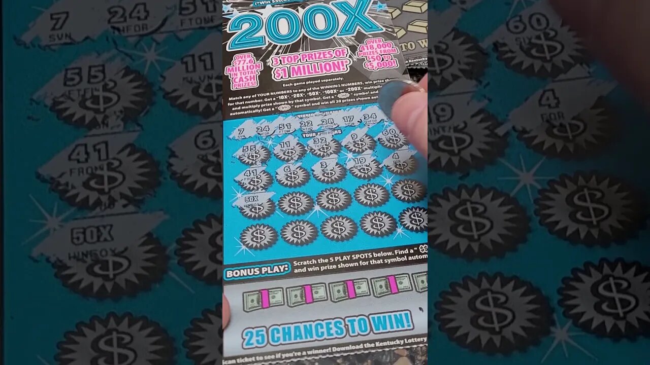 50X Winning Scratch Off Ticket! #lottery