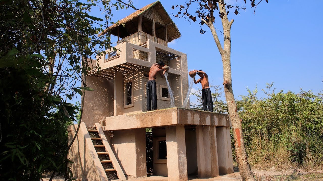 Build Amazing Three Story Mud Villa House