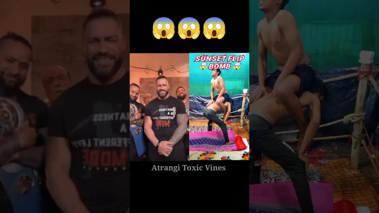 WWE Move Sunset Flip Bomb 🔥 #shorts #wrestling #johncena