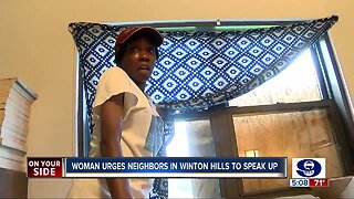 Woman urges Winton Hills neighbors to speak up about violence