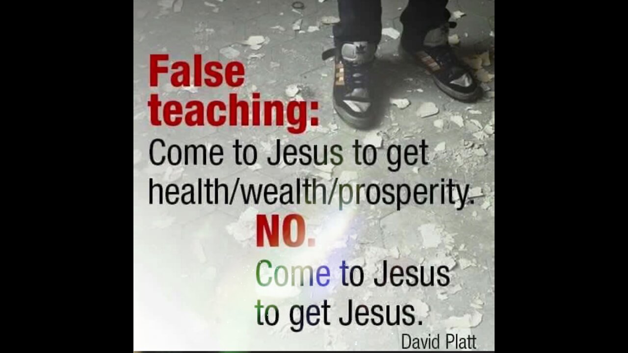 Come To Jesus to Get Jesus