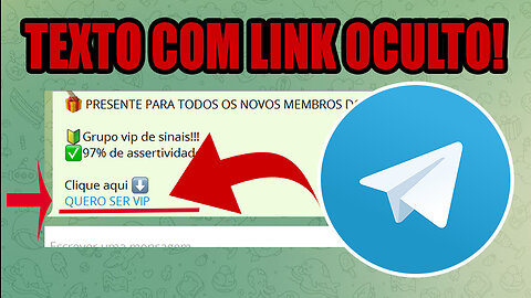 COMO CRIAR TEXTO COM LINK OCULTO NO TELEGRAM