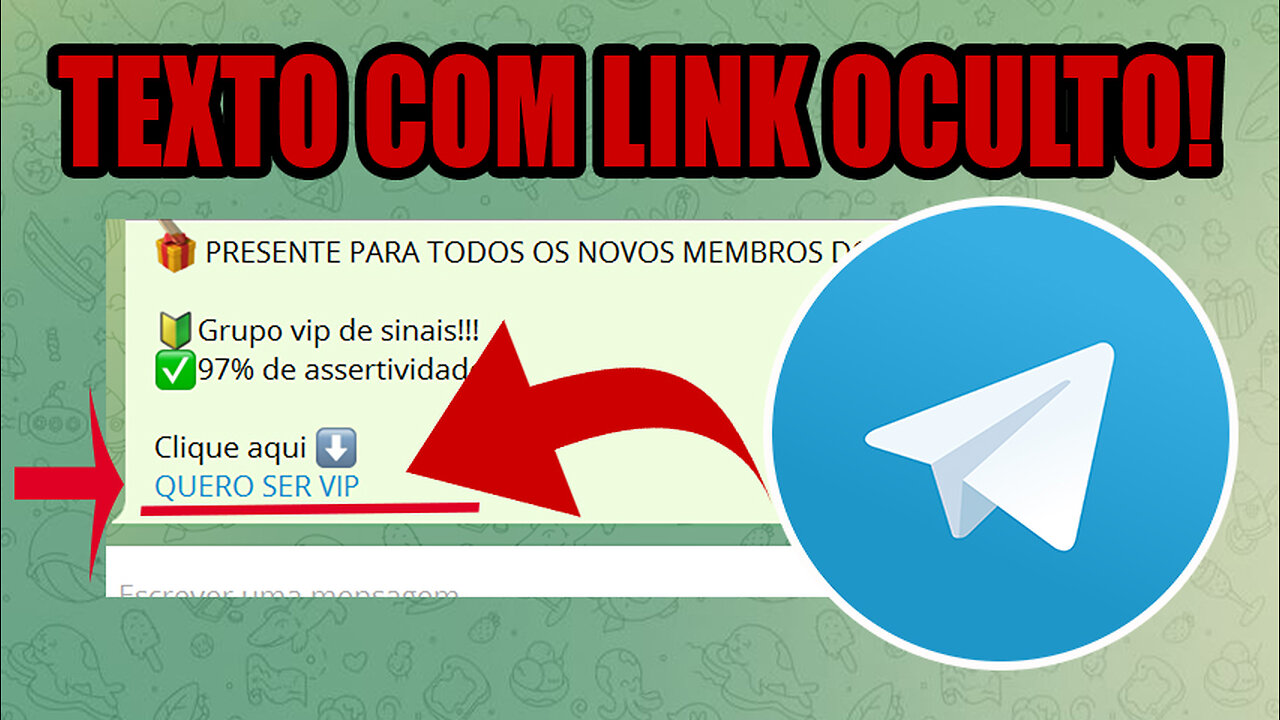 COMO CRIAR TEXTO COM LINK OCULTO NO TELEGRAM