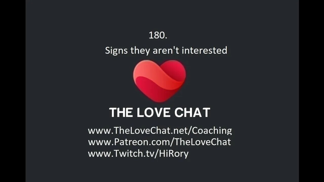 180. Signs they aren't interested!