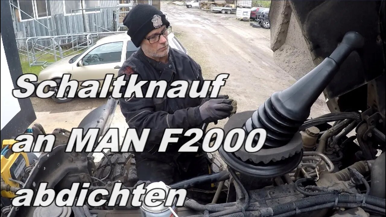 Abdichtung der Manschette des Schaltknaufs eines MAN F2000