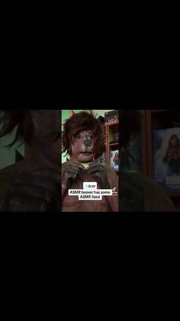 ASMR beaver has some ASMR food #asmr #cosplayer #cosplay #cosplaying #mukbang ￼