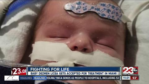 Baby Dezmen of Bakersfield on life support gets accepted for treatment in Miami