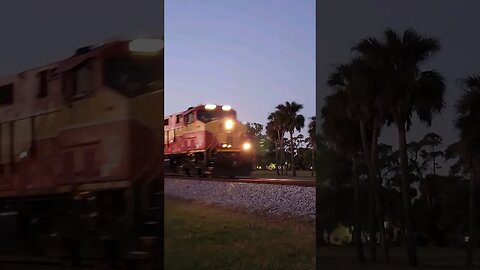 Florida East Coast Railway FEC-107 at South Daytona Florida Mar. 16 2023 #railfanrob #fec