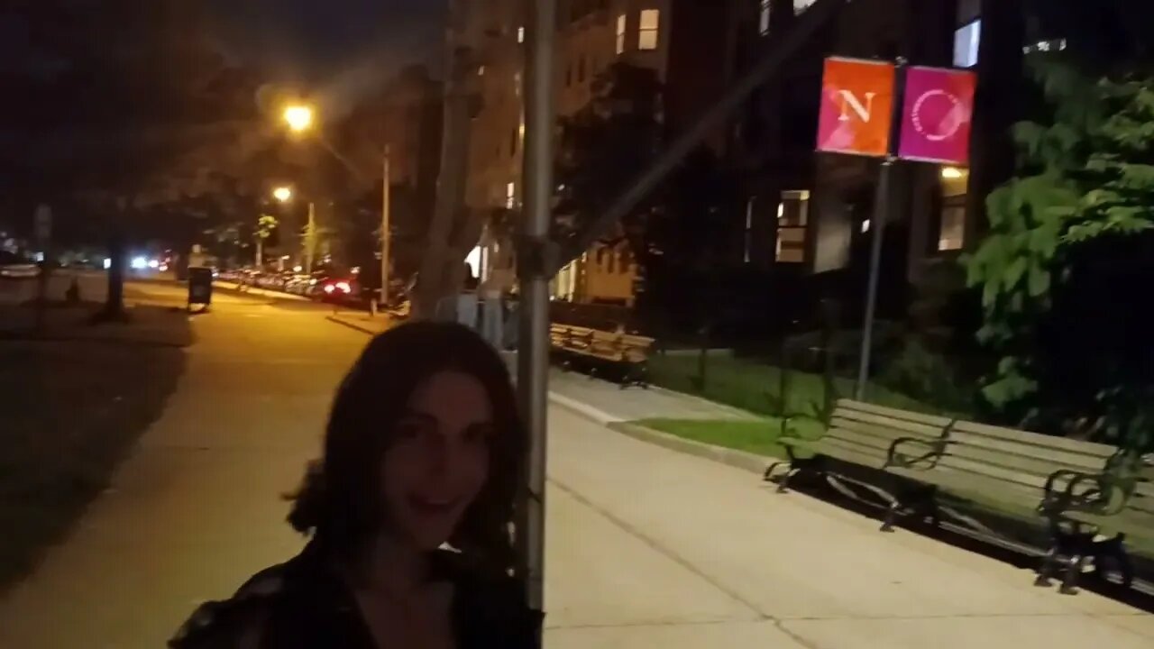 Northeastern students chilling at the T stop