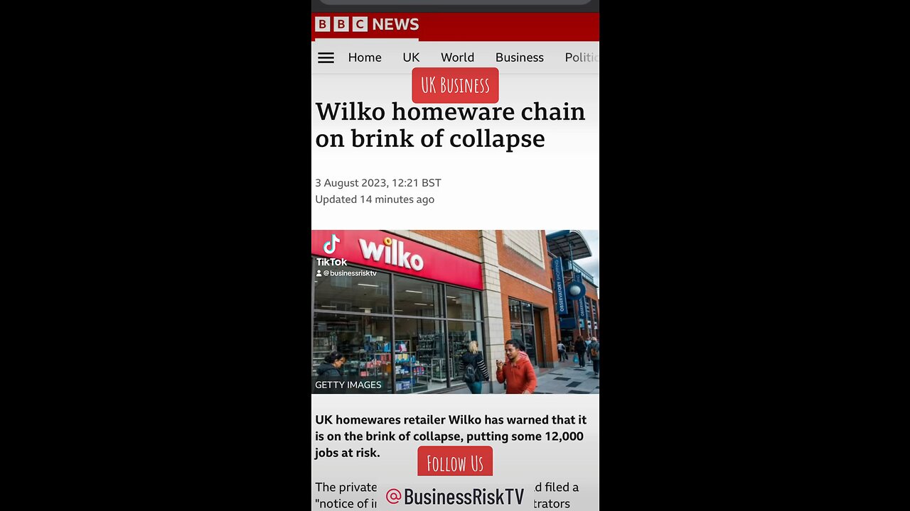 Is the potential collapse of Wilko the canary in the coal mine for all business leaders in UK