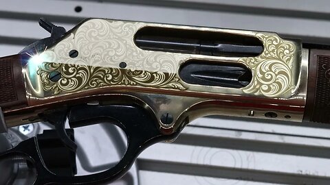 Realtime Fiber Laser Engraving Henry Repeating Arms 45-70 Lever action rifle