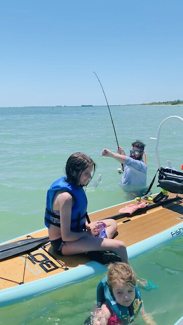 Paddle board fishing