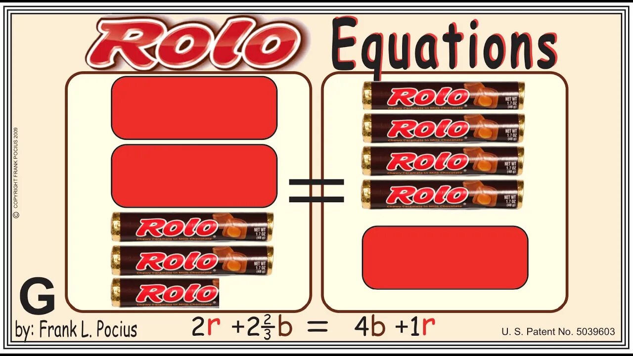 VISUAL ROLO 2r+2.67b=4b+1r EQUATION _ SOLVING BASIC EQUATIONS _ SOLVING BASIC WORD PROBLEMS
