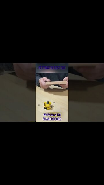 Safely cutting stiles and rails for shaker doors.