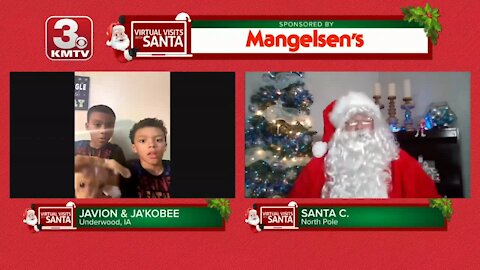 Virtual Santa visit with Javion and Ja'Kobee