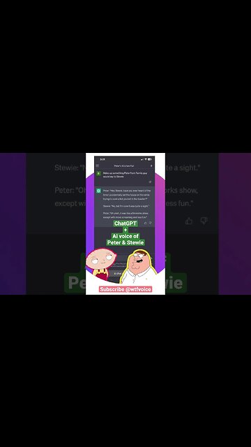 **ChatGPT** + Peter from Family Guy! | Ai voice of Peter & Stewie | Asking ChatGPT about Peter