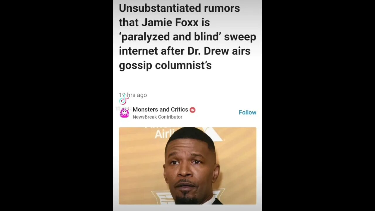 Jamie Foxx Paralyzed?