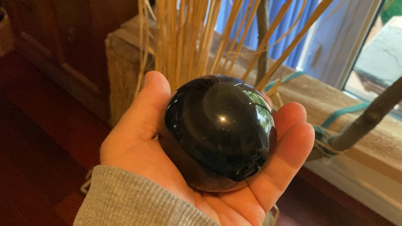 Rainbow Obsidian Sphere