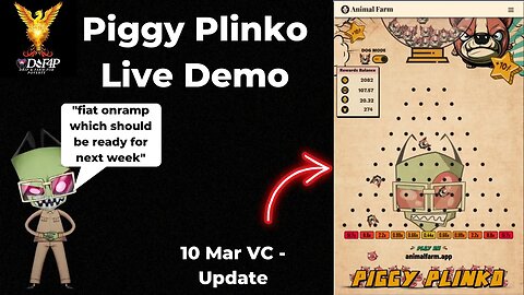 Drip Network Piggy Plink demo release and 10 Mar Update