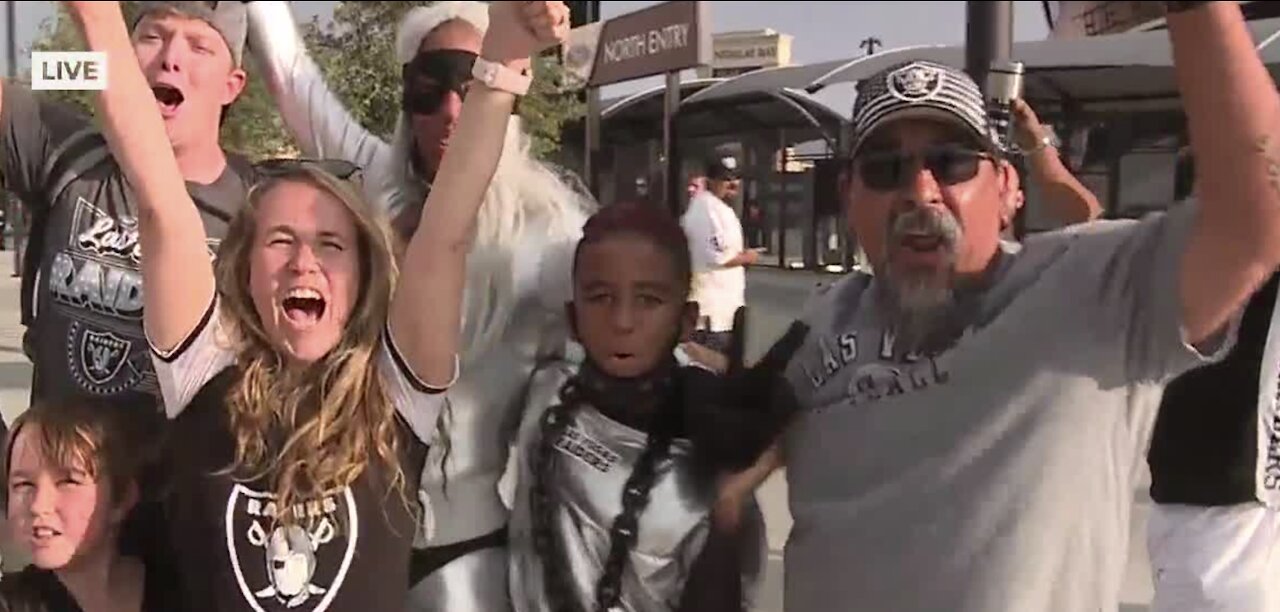 More fans outside Allegiant Stadium