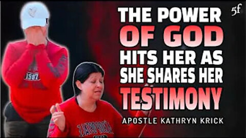 The Power of God Hits Her as she Shares her Testimony