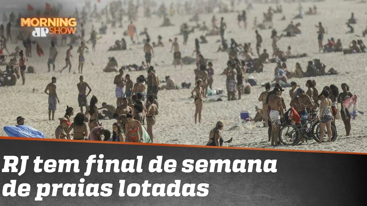 Banhistas se aglomeram em praias do Rio de Janeiro