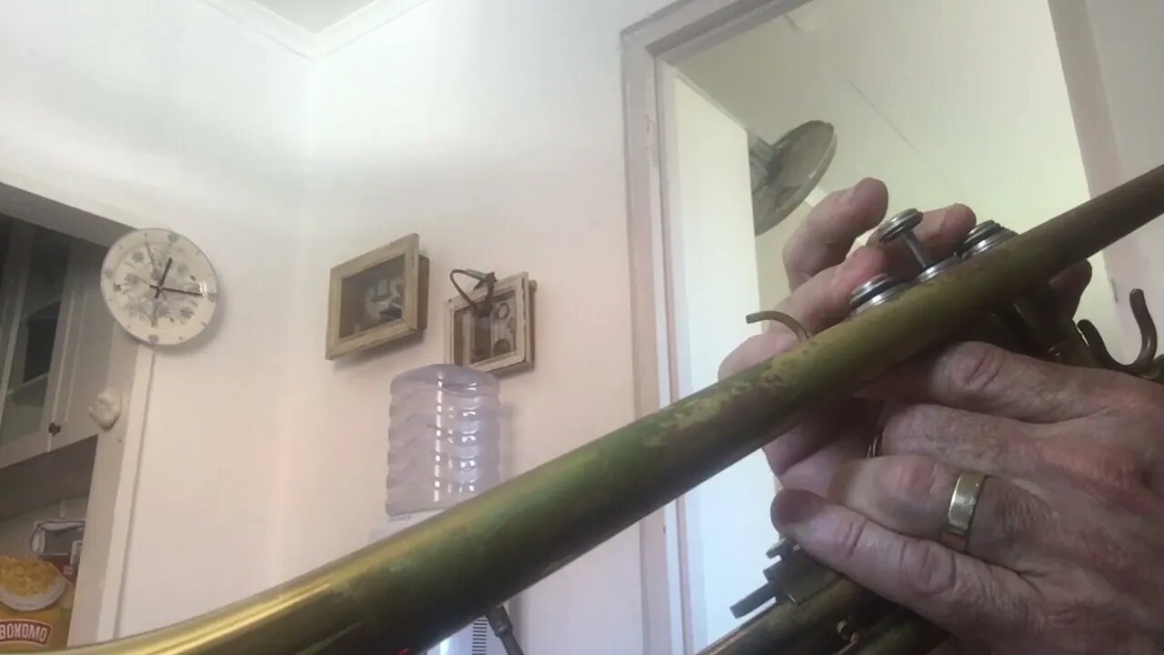 His Mercy Is More. With live trumpet valve view