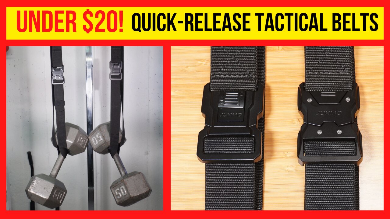 Jukmo Quick-Release Tactical Belts. 2 New Styles Under $20!