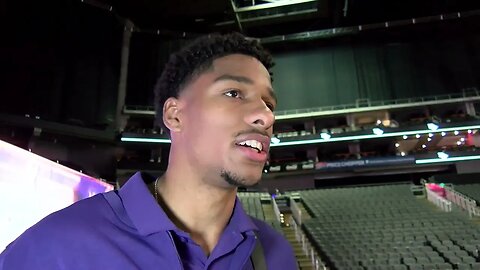 Kansas State Basketball | David N'Guessan 2023 Big 12 Tipoff Interview | October 18, 2023