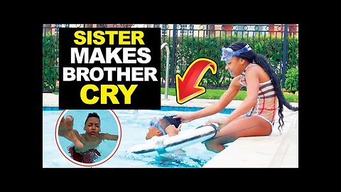 Sister Makes RECKLESS Brother CRY At The Pool...